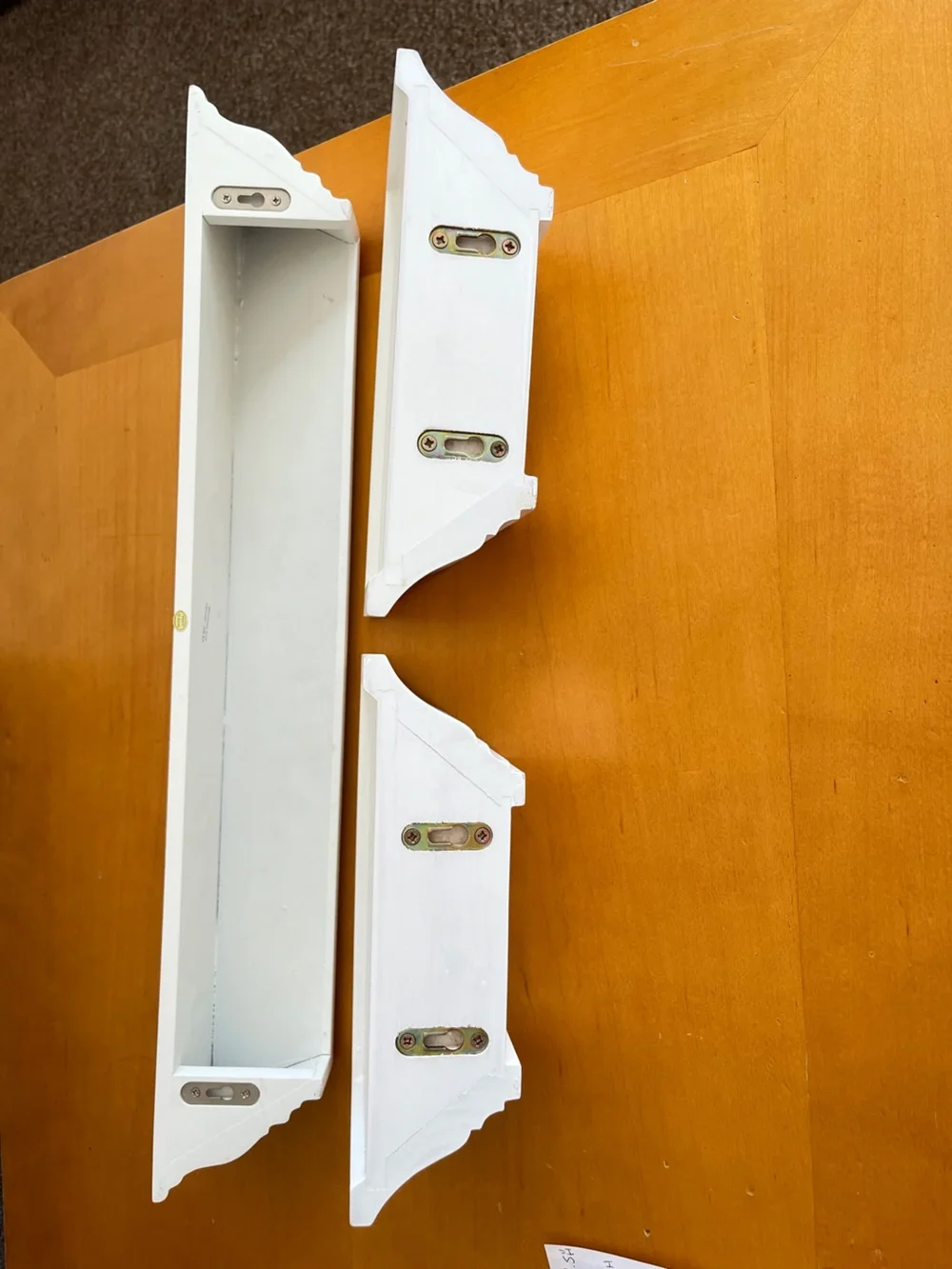 White shelves wall mounted